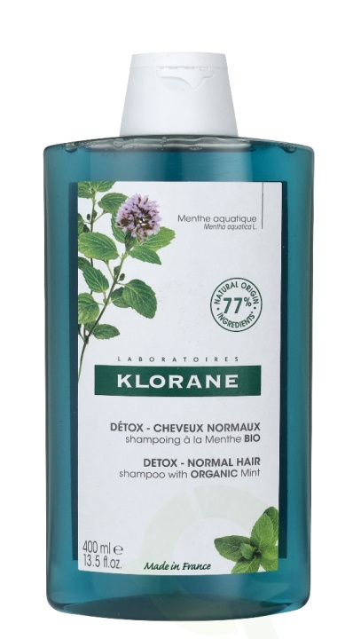 Klorane Detox Shampoo With Organic Mint 400 ml For Normal Hair in de groep BEAUTY & HEALTH / Haar & Styling / Haarverzorging / Shampoo bij TP E-commerce Nordic AB (C62475)