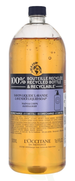 L\'Occitane Lavender Liquid Hand & Body Soap - Refill 500 ml in de groep BEAUTY & HEALTH / Huidsverzorging / Lichaamsverzorging / Geurende zeep bij TP E-commerce Nordic AB (C63944)