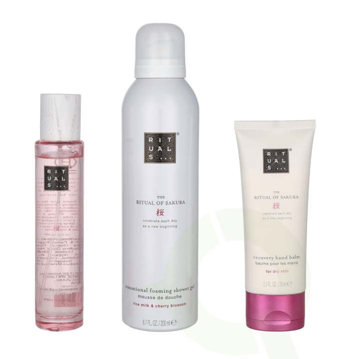 Rituals Sakura Set 320 ml Easter 2024 - Hair And Body Mist 50ml/Foaming Shower Gel 200ml/Hand Balm 70ml in de groep BEAUTY & HEALTH / Cadeausets / Cadeausets voor haar bij TP E-commerce Nordic AB (C64214)