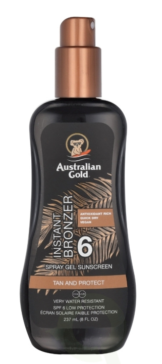 Australian Gold Spray Gel Instant Bronzer SPF6 237 ml in de groep BEAUTY & HEALTH / Huidsverzorging / Zonnebank / Zonnebescherming bij TP E-commerce Nordic AB (C64348)