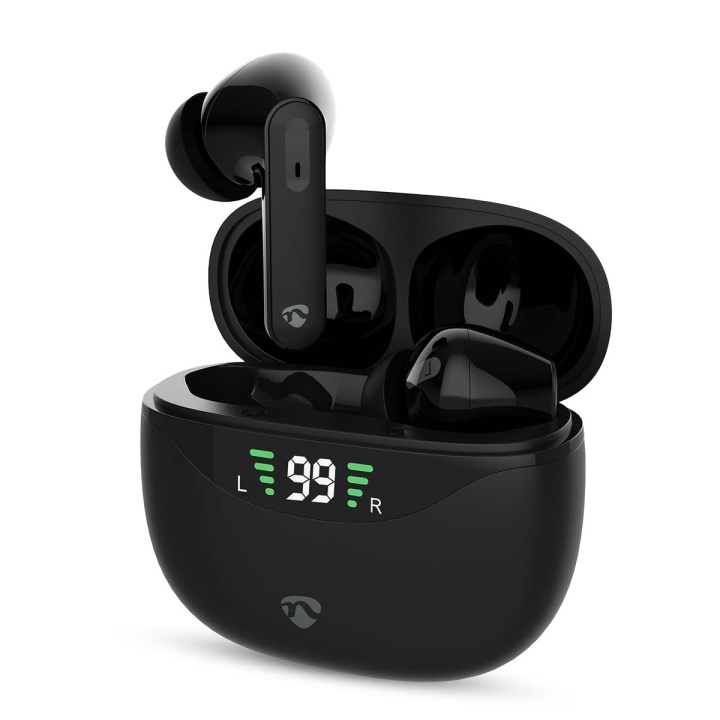 Nedis Volledig Draadloze Oordopjes | ANC (Active Noise Cancelling) | Bluetooth® | Maximale batterijduur: 30 uur | Aanraakbediening | Charging case | Draadloze oplaadcase | Ingebouwde microfoon | Ondersteuning voor spraakbesturing | Zwart in de groep HOME ELECTRONICS / Audio & Beeld / Koptelefoon & Accessoires / Koptelefoon bij TP E-commerce Nordic AB (C64440)