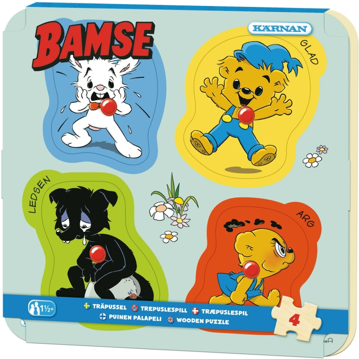 Kärnan Knoppussel Bamse 4 bitar in de groep SPEELGOED, KINDER- & BABYPRODUCTEN / Speelgoed / Kinderpuzzel bij TP E-commerce Nordic AB (C64545)