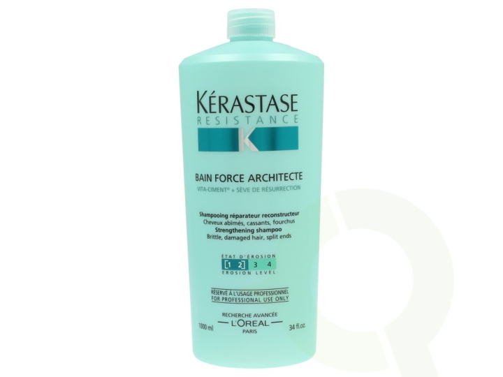 Kerastase Resistance Bain Force Architecte Shampoo 1000 ml Brittle, Damaged Hair, Split Ends in de groep BEAUTY & HEALTH / Haar & Styling / Haarverzorging / Shampoo bij TP E-commerce Nordic AB (C64691)