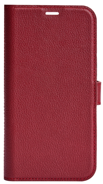 Essentials iPhone 12/12 Pro leather wallet, detachable, Red in de groep SMARTPHONE & TABLETS / Mobielbescherming / Apple / Hobbykleuren bij TP E-commerce Nordic AB (C64983)