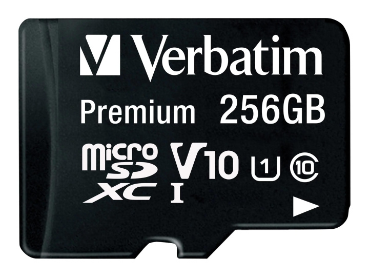 Verbatim Micro SDXC inc Adpt 256GB Premium C10 UHS-1 in de groep HOME ELECTRONICS / Opslagmedia / Geheugenkaarten / MicroSD/HC/XC bij TP E-commerce Nordic AB (C65240)