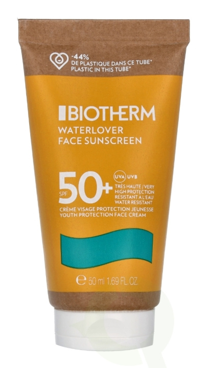 Biotherm Waterlover Face Sunscreen Cream SPF50+ 50 ml in de groep BEAUTY & HEALTH / Huidsverzorging / Zonnebank / Zonnebescherming bij TP E-commerce Nordic AB (C65569)