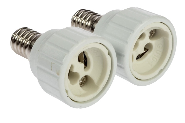 Nordic Quality Adapter E14 - GU10, 2st in de groep HOME ELECTRONICS / Verlichting / LED-lampen bij TP E-commerce Nordic AB (C65758)