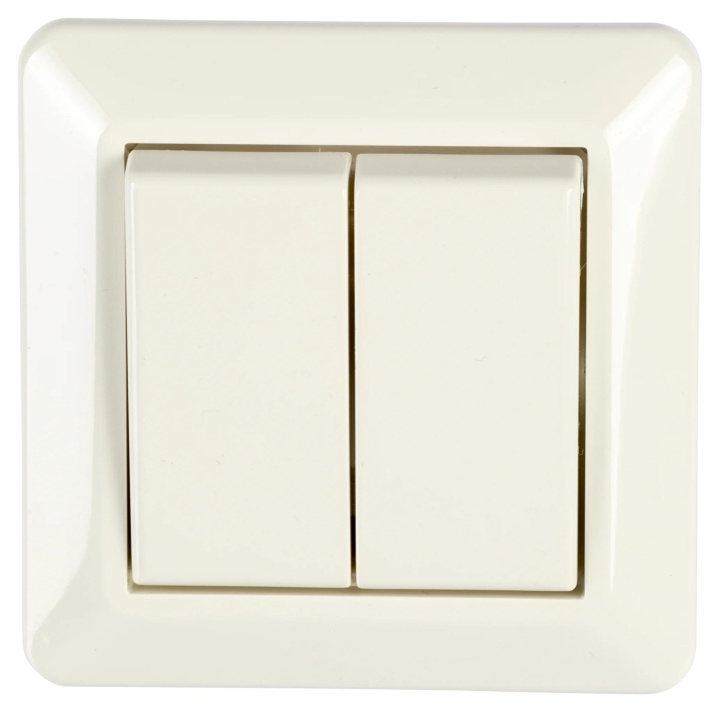 Nordic Quality ELKO 2 x 1 poll Installation switch 16A / 250V, IP20, Flush in de groep HUISHOUDEN & TUIN / Smart home bij TP E-commerce Nordic AB (C65762)