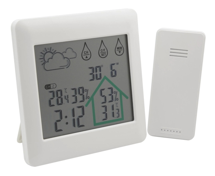 Nordic Quality Wireless weather station w in-outdoor temperature in de groep HUISHOUDEN & TUIN / Ventilatoren & Klimaatproducten / Thermometers en weerstations bij TP E-commerce Nordic AB (C65793)