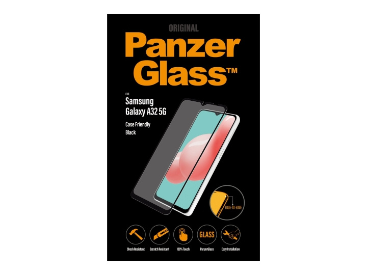 PanzerGlass Case Friendly Skærmbeskytter Sort Transparent Samsung Galaxy A32 5G in de groep SMARTPHONE & TABLETS / Mobielbescherming / Samsung bij TP E-commerce Nordic AB (C65920)