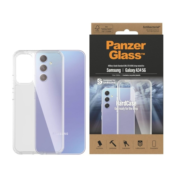 PanzerGlass HardCase Beskyttelsescover Gennemsigtig Samsung Galaxy A34 5G in de groep SMARTPHONE & TABLETS / Mobielbescherming / Samsung bij TP E-commerce Nordic AB (C65935)