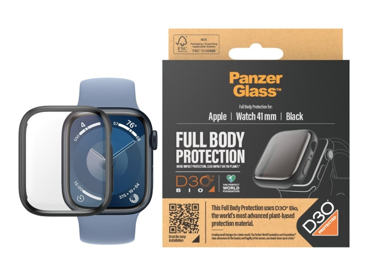 PanzerGlass Skærmbeskytter Smart watch Sort Transparent D3O Bio Hærdet glas Polykarbonat Polyetylen tereftalat (PET) in de groep SPORT, VRIJE TIJD & HOBBY / Smartwatch & Activiteitsmeters / Smartwatches bij TP E-commerce Nordic AB (C65936)