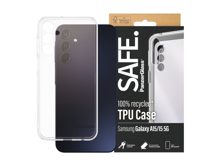 PanzerGlass SAFE. by PanzerGlass Beskyttelsescover Gennemsigtig Samsung Galaxy A15, A15 5G in de groep SMARTPHONE & TABLETS / Mobielbescherming / Samsung bij TP E-commerce Nordic AB (C65948)