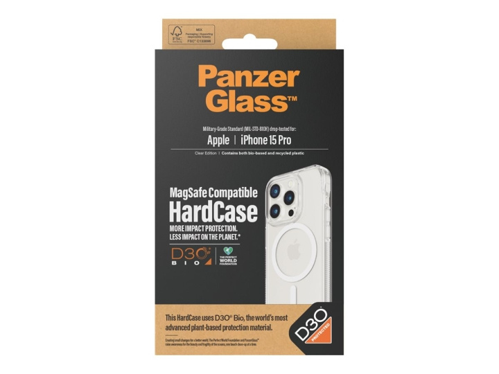 PanzerGlass HardCase Beskyttelsescover Klar Apple iPhone 15 Pro in de groep SMARTPHONE & TABLETS / Mobielbescherming / Apple / iPhone 15 bij TP E-commerce Nordic AB (C65958)