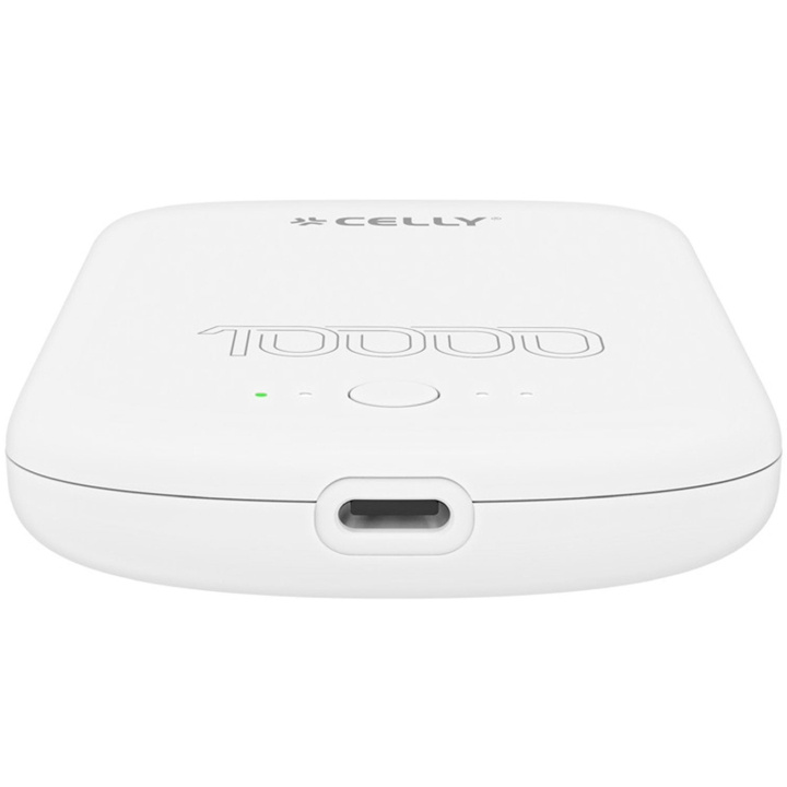 Celly MAGPB10000PRO PowerBank 10W MagSafe Trådlös laddning 10.000mAh Vit in de groep SMARTPHONE & TABLETS / Opladers & Kabels / Powerbanks bij TP E-commerce Nordic AB (C65980)