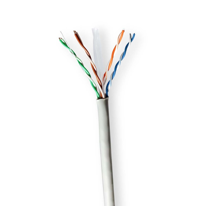 Nedis Netwerk Kabel Rol | CAT6 | Stranded | U/UTP | CCA | 100.0 m | Binnenshuis | Rond | PVC | Grijs | Trekdoos in de groep COMPUTERS & RANDAPPARATUUR / Computerkabels / Netwerkkabels / Cat6 bij TP E-commerce Nordic AB (C66015)