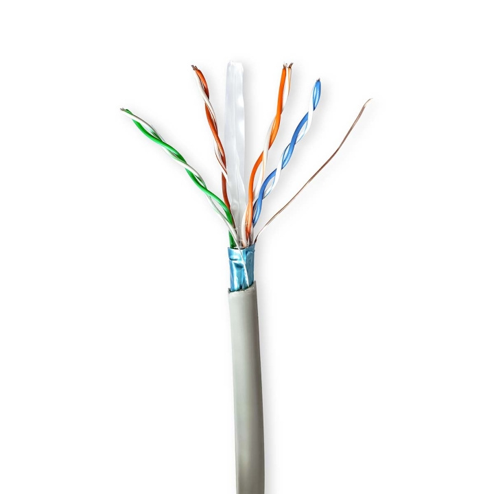 Nedis Netwerk Kabel Rol | CAT6 | Stranded | F/UTP | CCA | 100.0 m | Binnenshuis | Rond | PVC | Grijs | Trekdoos in de groep COMPUTERS & RANDAPPARATUUR / Computerkabels / Netwerkkabels / Cat6 bij TP E-commerce Nordic AB (C66019)