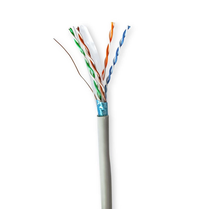 Nedis Netwerk Kabel Rol | CAT6 | Solid | F/UTP | CCA | 100.0 m | Binnenshuis | Rond | PVC | Grijs | Trekdoos in de groep COMPUTERS & RANDAPPARATUUR / Computerkabels / Netwerkkabels / Cat6 bij TP E-commerce Nordic AB (C66020)