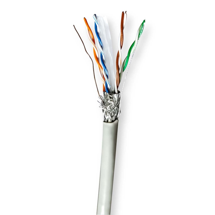 Nedis Netwerk Kabel Rol | CAT6 | Stranded | S/FTP | CCA | 100.0 m | Binnenshuis | Rond | PVC | Grijs | Trekdoos in de groep COMPUTERS & RANDAPPARATUUR / Computerkabels / Netwerkkabels / Cat6 bij TP E-commerce Nordic AB (C66025)