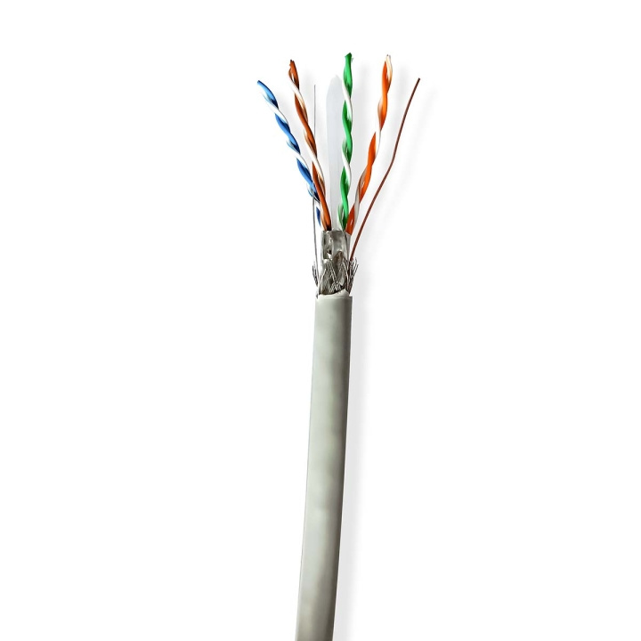 Nedis Netwerk Kabel Rol | CAT6 | Solid | S/FTP | CCA | 100.0 m | Binnenshuis | Rond | PVC | Grijs | Trekdoos in de groep COMPUTERS & RANDAPPARATUUR / Computerkabels / Netwerkkabels / Cat6 bij TP E-commerce Nordic AB (C66026)