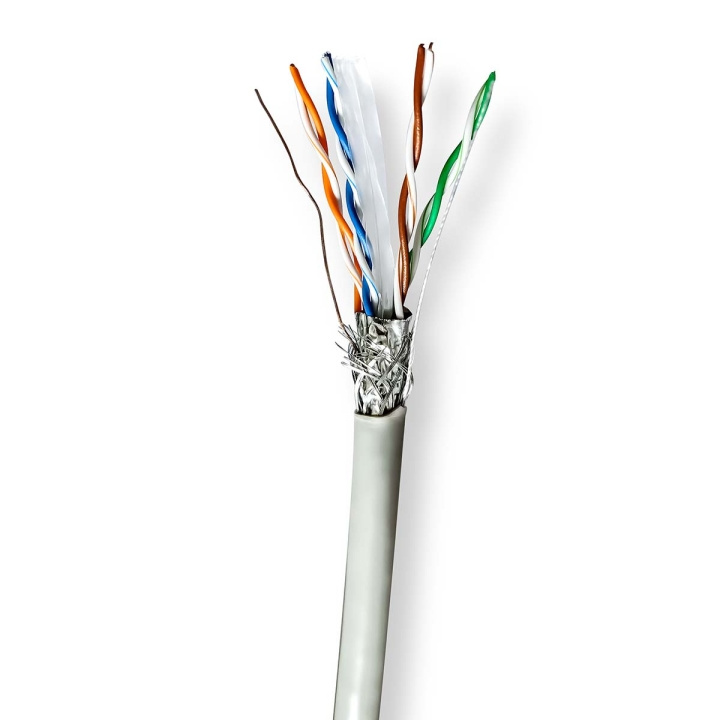 Nedis Netwerk Kabel Rol | CAT6 | Stranded | S/FTP | CCA | 305.0 m | Binnenshuis | Rond | PVC | Grijs | Trekdoos in de groep COMPUTERS & RANDAPPARATUUR / Computerkabels / Netwerkkabels / Cat6 bij TP E-commerce Nordic AB (C66027)