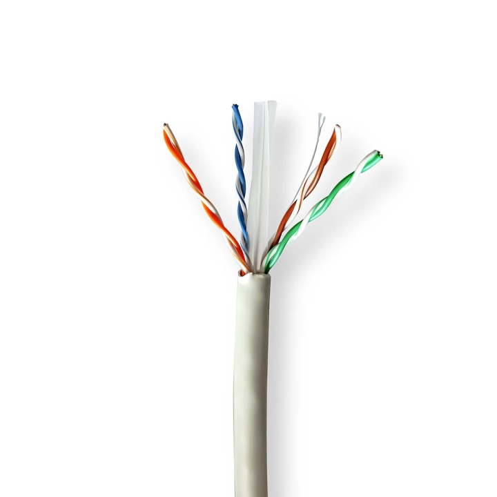 Nedis Netwerk Kabel Rol | CAT6 | Solid | U/UTP | Koper | 100.0 m | Binnenshuis | Rond | LSZH | Grijs | Trekdoos in de groep COMPUTERS & RANDAPPARATUUR / Computerkabels / Netwerkkabels / Cat6 bij TP E-commerce Nordic AB (C66030)