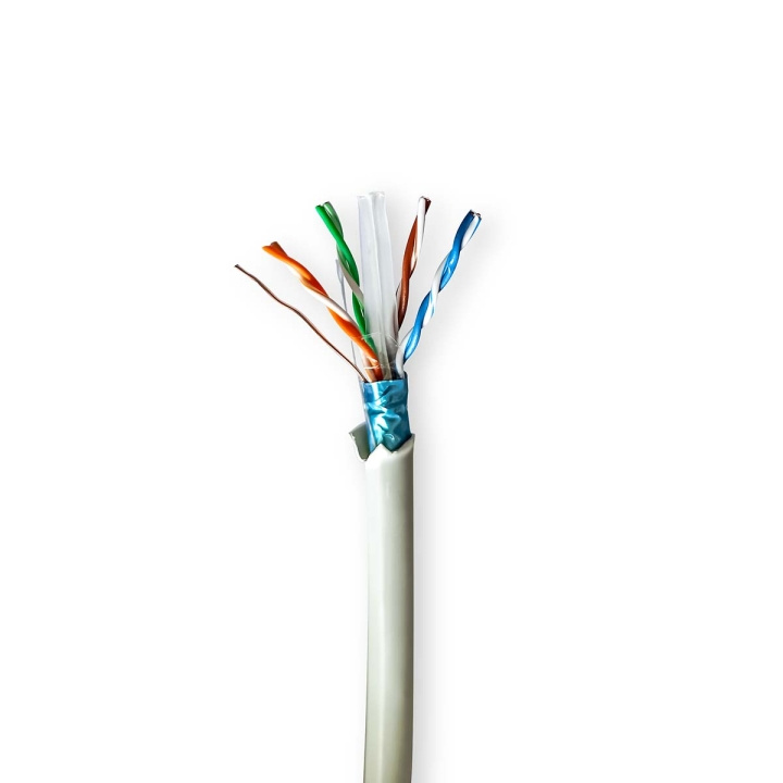 Nedis Netwerk Kabel Rol | CAT6 | Stranded | F/UTP | Koper | 100.0 m | Binnenshuis | Rond | LSZH | Grijs | Trekdoos in de groep COMPUTERS & RANDAPPARATUUR / Computerkabels / Netwerkkabels / Cat6 bij TP E-commerce Nordic AB (C66033)