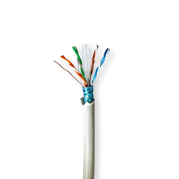 Nedis Netwerk Kabel Rol | CAT6 | Solid | F/UTP | Koper | 100.0 m | Binnenshuis | Rond | LSZH | Grijs | Trekdoos in de groep COMPUTERS & RANDAPPARATUUR / Computerkabels / Netwerkkabels / Cat6 bij TP E-commerce Nordic AB (C66034)