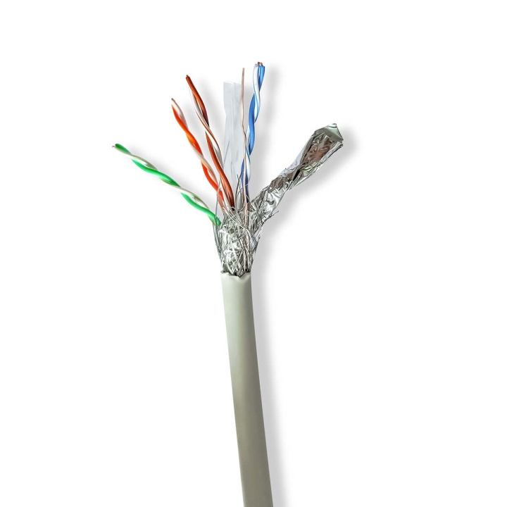 Nedis Netwerk Kabel Rol | CAT6 | Stranded | S/FTP | Koper | 100.0 m | Binnenshuis | Rond | LSZH | Grijs | Trekdoos in de groep COMPUTERS & RANDAPPARATUUR / Computerkabels / Netwerkkabels / Cat6 bij TP E-commerce Nordic AB (C66038)