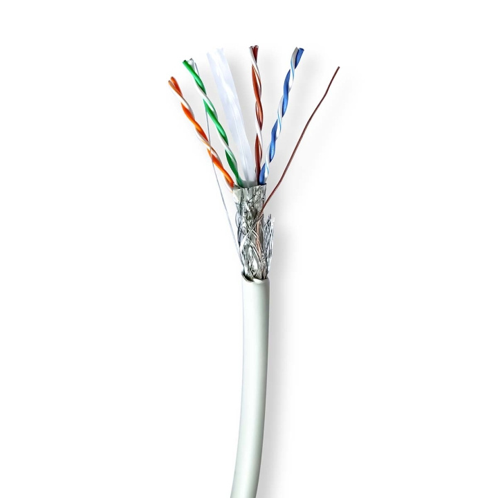 Nedis Netwerk Kabel Rol | CAT6 | Solid | S/FTP | Koper | 100.0 m | Binnenshuis | Rond | LSZH | Grijs | Trekdoos in de groep COMPUTERS & RANDAPPARATUUR / Computerkabels / Netwerkkabels / Cat6 bij TP E-commerce Nordic AB (C66039)