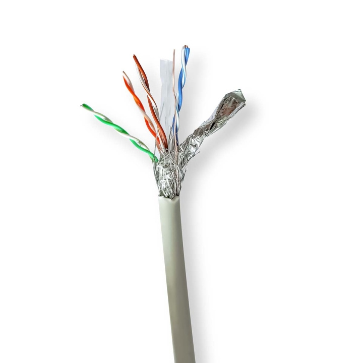 Nedis Netwerk Kabel Rol | CAT6 | Stranded | S/FTP | Koper | 305.0 m | Binnenshuis | Rond | LSZH | Grijs | Trekdoos in de groep COMPUTERS & RANDAPPARATUUR / Computerkabels / Netwerkkabels / Cat6 bij TP E-commerce Nordic AB (C66040)