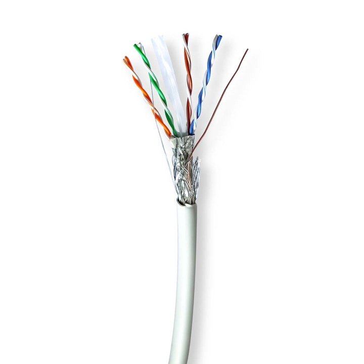 Nedis Netwerk Kabel Rol | CAT6 | Solid | S/FTP | Koper | 305.0 m | Binnenshuis | Rond | LSZH | Grijs | Trekdoos in de groep COMPUTERS & RANDAPPARATUUR / Computerkabels / Netwerkkabels / Cat6 bij TP E-commerce Nordic AB (C66041)