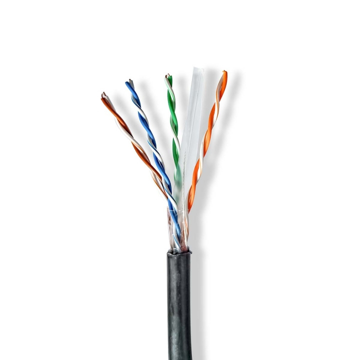 Nedis Netwerk Kabel Rol | CAT6 | Solid | U/UTP | CCA | 305.0 m | Buitenshuis | Rond | PE | Zwart | Trekdoos in de groep COMPUTERS & RANDAPPARATUUR / Computerkabels / Netwerkkabels / Cat6 bij TP E-commerce Nordic AB (C66050)