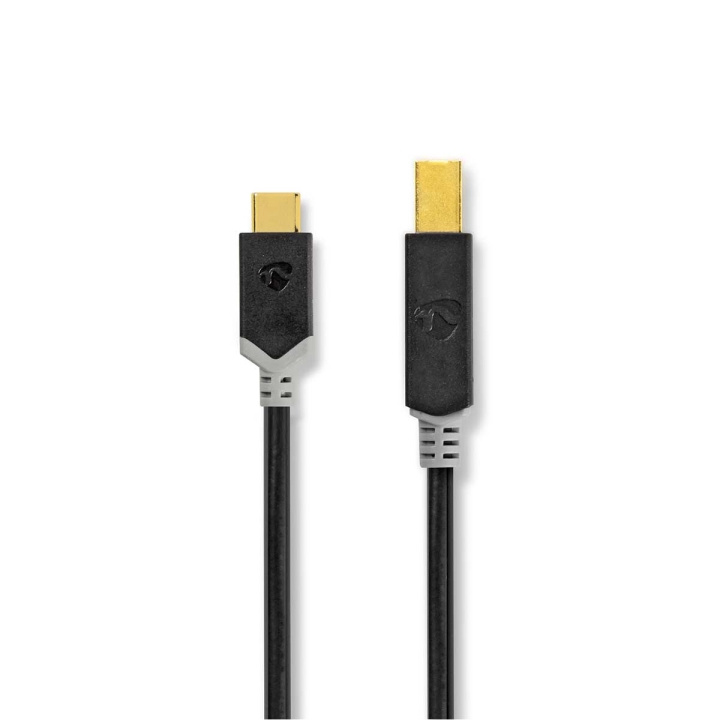 Nedis USB-Kabel | USB 2.0 | USB-C™ Male | USB-B Male | 15 W | 480 Mbps | Verguld | 2.00 m | Rond | PVC | Antraciet | Doos in de groep COMPUTERS & RANDAPPARATUUR / Computerkabels / USB / USB-C bij TP E-commerce Nordic AB (C66066)