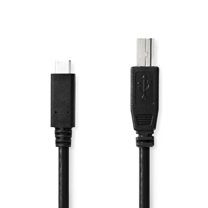 Nedis USB-Kabel | USB 2.0 | USB-C™ Male | USB-B Male | 480 Mbps | Vernikkeld | 2.00 m | Rond | PVC | Zwart | Doos in de groep COMPUTERS & RANDAPPARATUUR / Computerkabels / USB / USB-C bij TP E-commerce Nordic AB (C66092)