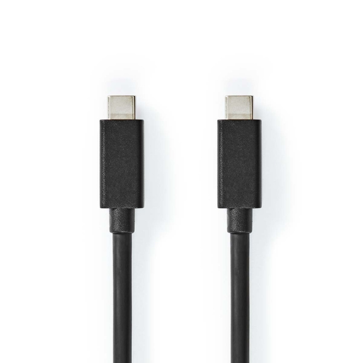 Nedis USB-Kabel | USB 3.2 Gen 2 | USB-C™ Male | USB-C™ Male | 100 W | 4K@60Hz | 20 Gbps | Vernikkeld | 1.00 m | Rond | PVC | Zwart | Doos in de groep COMPUTERS & RANDAPPARATUUR / Computerkabels / USB / USB-C bij TP E-commerce Nordic AB (C66103)