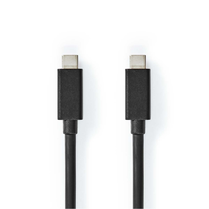 Nedis USB-Kabel | USB 3.2 Gen 2 | USB-C™ Male | USB-C™ Male | 100 W | 4K@60Hz | 20 Gbps | Vernikkeld | 2.00 m | Rond | PVC | Zwart | Doos in de groep COMPUTERS & RANDAPPARATUUR / Computerkabels / USB / USB-C bij TP E-commerce Nordic AB (C66104)