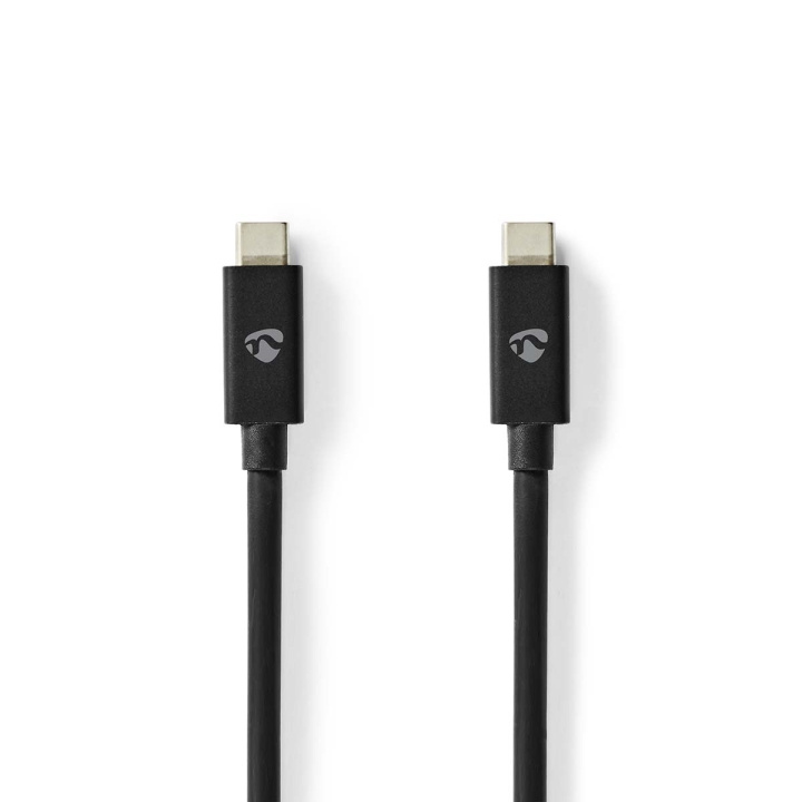 Nedis USB-Kabel | USB 4.0 Gen 2x2 | USB-C™ Male | USB-C™ Male | 240 W | 8K@60Hz | 20 Gbps | Vernikkeld | 2.00 m | Rond | PVC | Zwart | Doos in de groep COMPUTERS & RANDAPPARATUUR / Computerkabels / USB / USB-C bij TP E-commerce Nordic AB (C66112)