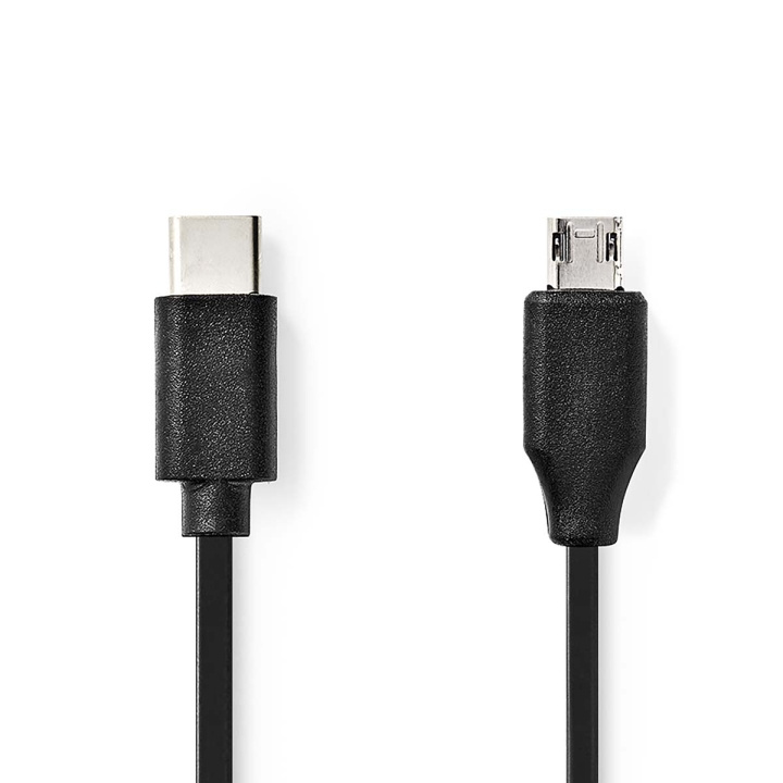 Nedis USB-Kabel | USB 2.0 | USB-C™ Male | USB Micro-B Male | 60 W | 480 Mbps | Vernikkeld | 1.00 m | Rond | PVC | Zwart | Label in de groep COMPUTERS & RANDAPPARATUUR / Computerkabels / USB / Micro-USB / Kabels bij TP E-commerce Nordic AB (C66138)