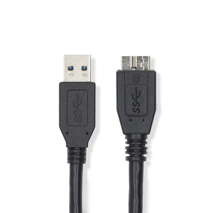 Nedis USB-Kabel | USB 3.2 Gen 1 | USB-A Male | USB Micro-B Male | 5 Gbps | Vernikkeld | 0.50 m | Rond | PVC | Zwart | Label in de groep COMPUTERS & RANDAPPARATUUR / Computerkabels / USB / Micro-USB / Kabels bij TP E-commerce Nordic AB (C66143)