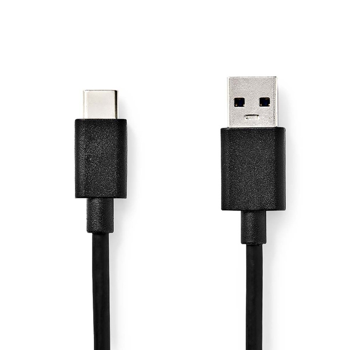 Nedis USB-Kabel | USB 3.2 Gen 1 | USB-A Male | USB-C™ Male | 15 W | 5 Gbps | Vernikkeld | 1.00 m | Rond | PVC | Zwart | Label in de groep COMPUTERS & RANDAPPARATUUR / Computerkabels / USB / USB-C bij TP E-commerce Nordic AB (C66145)