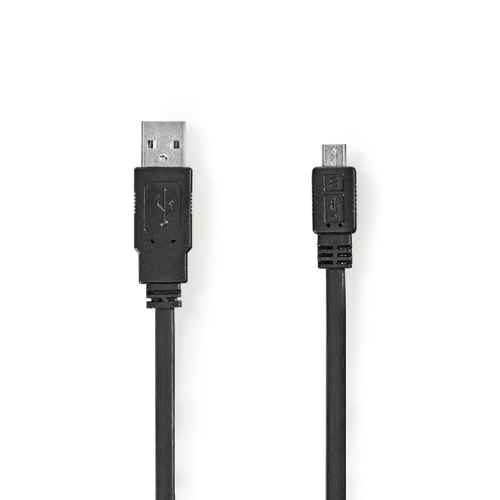 Nedis USB-Kabel | USB 2.0 | USB-A Male | USB Micro-B Male | 480 Mbps | Vernikkeld | 1.00 m | Plat | PVC | Zwart | Envelop in de groep SMARTPHONE & TABLETS / Opladers & Kabels / Kabels / Kabels microUSB bij TP E-commerce Nordic AB (C66153)