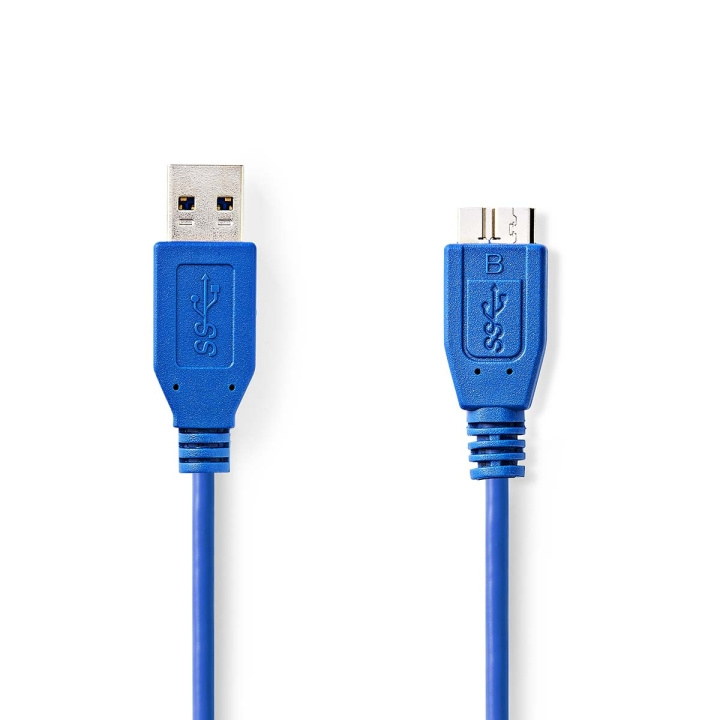 Nedis USB-Kabel | USB 3.2 Gen 1 | USB-A Male | USB Micro-B Male | 5 Gbps | Vernikkeld | 5.00 m | Rond | PVC | Blauw | Envelop in de groep COMPUTERS & RANDAPPARATUUR / Computerkabels / USB / Micro-USB / Kabels bij TP E-commerce Nordic AB (C66161)