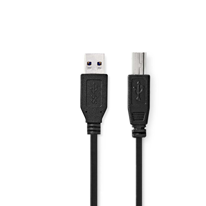 Nedis USB-Kabel | USB 3.2 Gen 1 | USB-A Male | USB-B Male | 5 Gbps | Vernikkeld | 2.00 m | Rond | PVC | Zwart | Label in de groep COMPUTERS & RANDAPPARATUUR / Computerkabels / USB / USB-A / Kabels bij TP E-commerce Nordic AB (C66184)