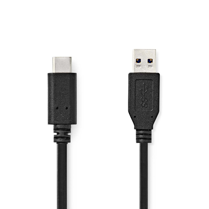 Nedis USB-Kabel | USB 3.2 Gen 2 | USB-A Male | USB-C™ Male | 60 W | 10 Gbps | Vernikkeld | 1.00 m | Rond | PVC | Zwart | Label in de groep COMPUTERS & RANDAPPARATUUR / Computerkabels / USB / USB-C bij TP E-commerce Nordic AB (C66190)