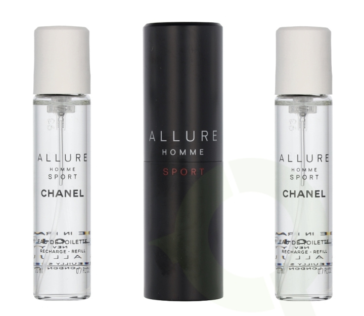 Chanel Allure Homme Sport Giftset 60 ml 2x Edt Spray Refill 20Ml/ 1 Edt Spray 20ML in de groep BEAUTY & HEALTH / Cadeausets / Cadeausets voor hem bij TP E-commerce Nordic AB (C66196)