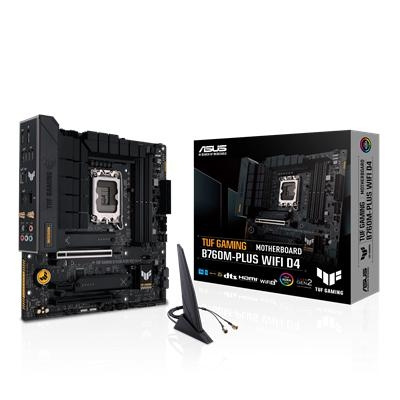 ASUS Tuf Gaming B760M-Plus Wi-Fi D4 - mATX, DDR4 in de groep COMPUTERS & RANDAPPARATUUR / Computeronderdelen / Moederbord bij TP E-commerce Nordic AB (C66545)