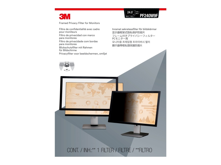 3M Insynsfilter för skärm 23,6-24 bred in de groep COMPUTERS & RANDAPPARATUUR / Computeraccessoires / Overige bij TP E-commerce Nordic AB (C66590)