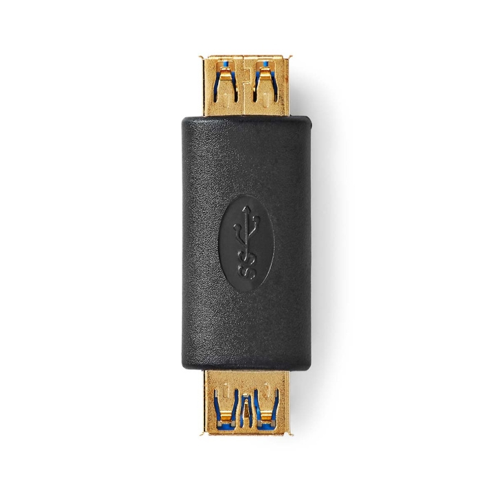 Nedis USB-A Adapter | USB 3.2 Gen 1 | USB-A Female | USB-A Female | 5 Gbps | Rond | Verguld | Antraciet | Doos in de groep COMPUTERS & RANDAPPARATUUR / Computerkabels / USB / USB-A / Adapters bij TP E-commerce Nordic AB (C66633)