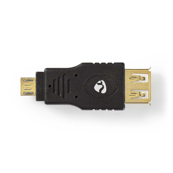 Nedis USB Micro-B Adapter | USB 2.0 | USB Micro-B Male | USB-A Female | 480 Mbps | Verguld | PVC | Antraciet | Doos in de groep COMPUTERS & RANDAPPARATUUR / Computerkabels / USB / USB-A bij TP E-commerce Nordic AB (C66634)